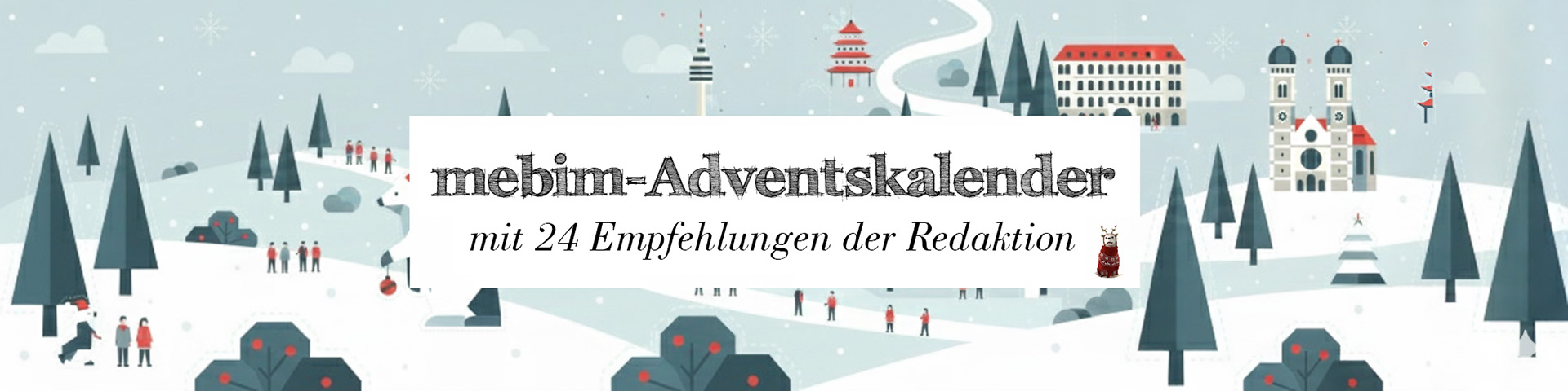Adventskalenderbild 2025 mit Illustrationen zu München